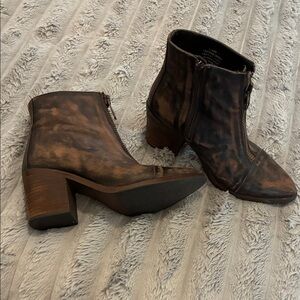 Claire's Distressed Brown Ankle Booties